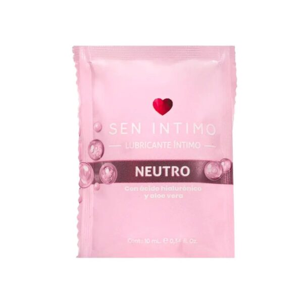 Sachet Lubricante Neutro con Acido Hialurónico y Aloe Vera de Sen Íntimo 10ml