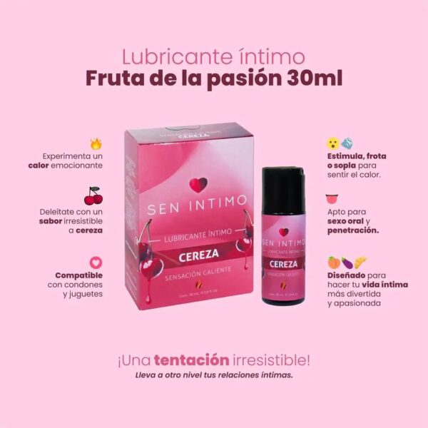 Lubricante Caliente de Cereza Sen Íntimo 30ml
