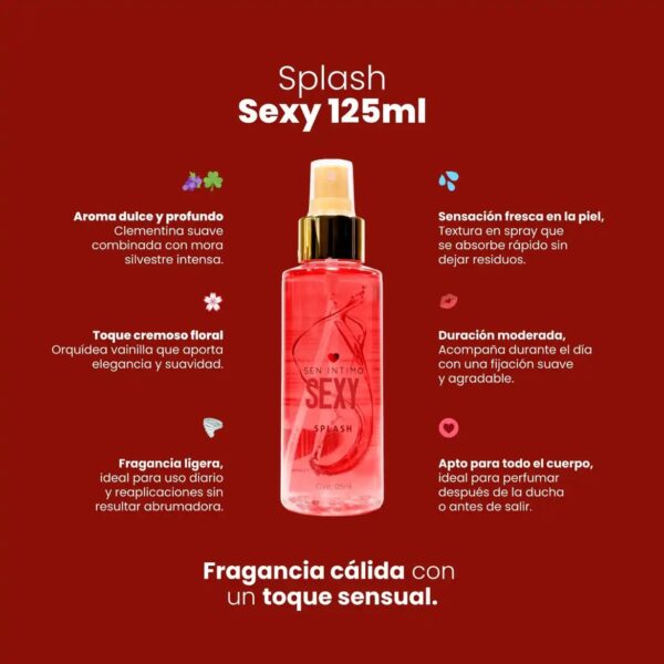 Splash con Feromonas Sexy de Sen Íntimo 125ml