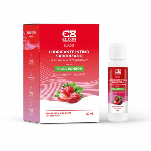 Lubricante Fresa Bombón Caliente Elixir 30ml