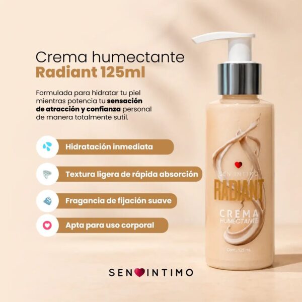 Crema Humectante con Feromonas Radiant de Sen Íntimo 125ml