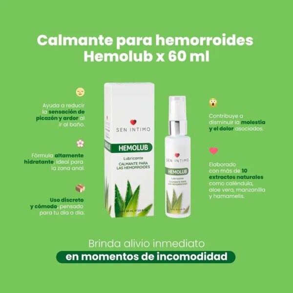 Calmante para Hemorroides Hemolub de Sen Íntimo 60ml